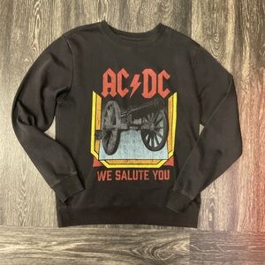 AC/DC "We Salute You" Cannon Graphic Sweatshirt‎ - Black/Gray (Size S)